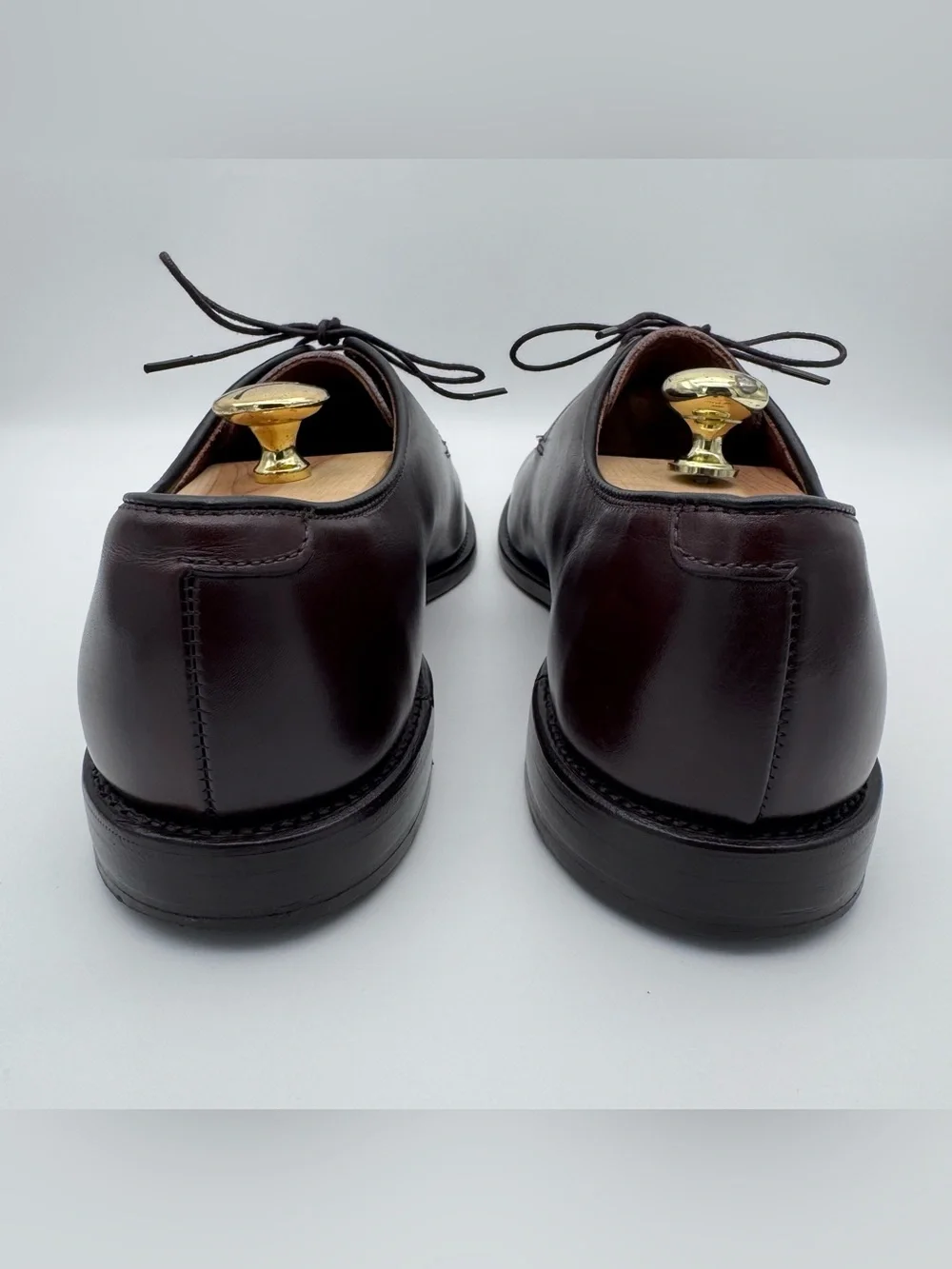 Allen Edmonds Delray Dark Brown Leather Split Toe Oxford Dress Shoes Men's 10.5C